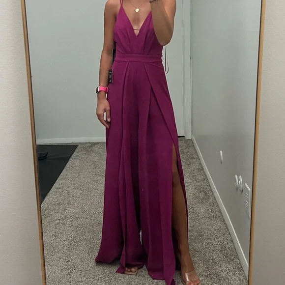 Lulus Pants Jumpsuits Lulus Flowy Open Leg Jumpsuit Poshmark